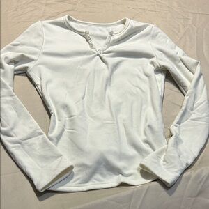 Women's White Long Sleeve Top